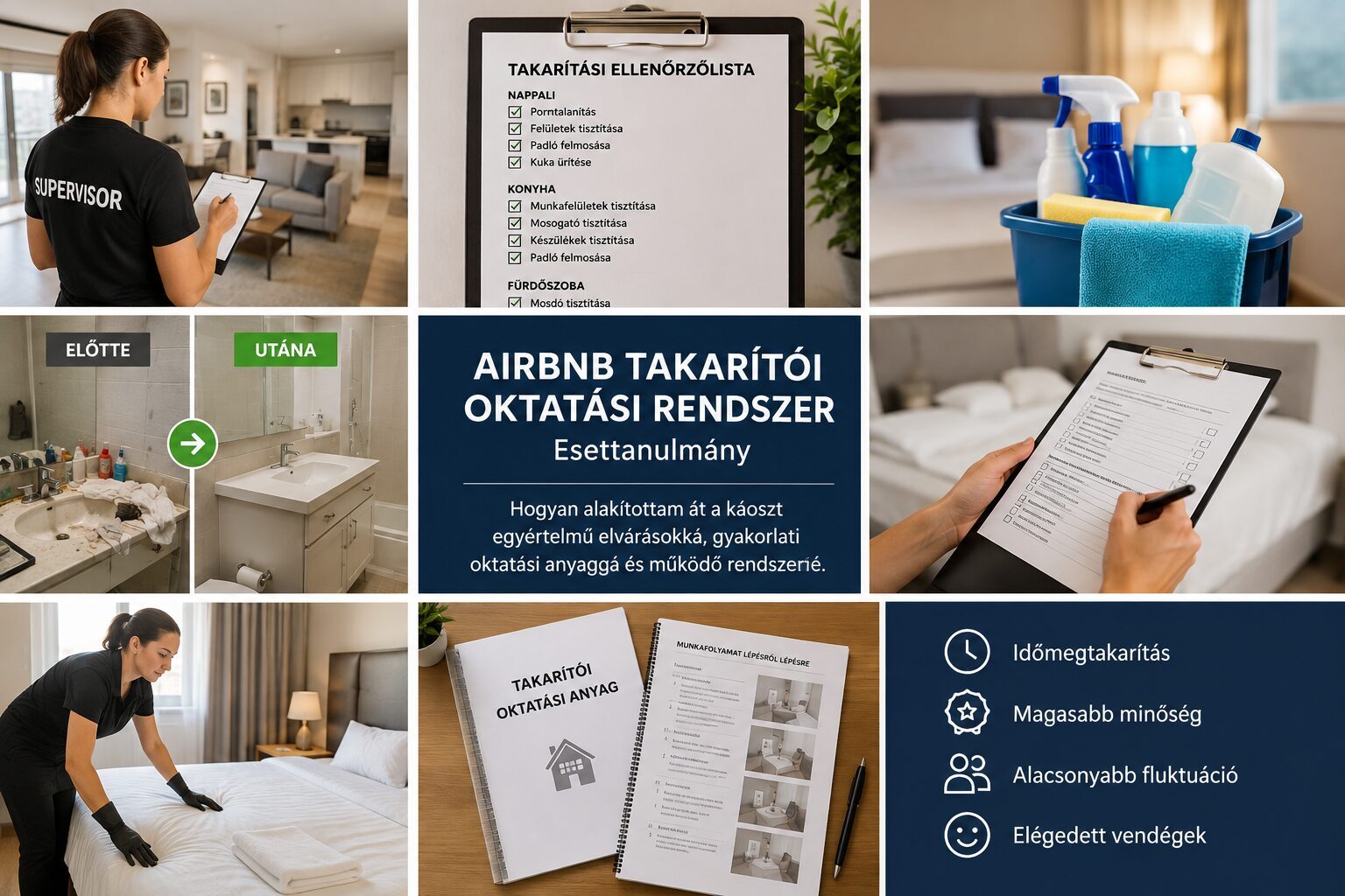 Airbnb-takarítói oktatási rendszer – esettanulmány