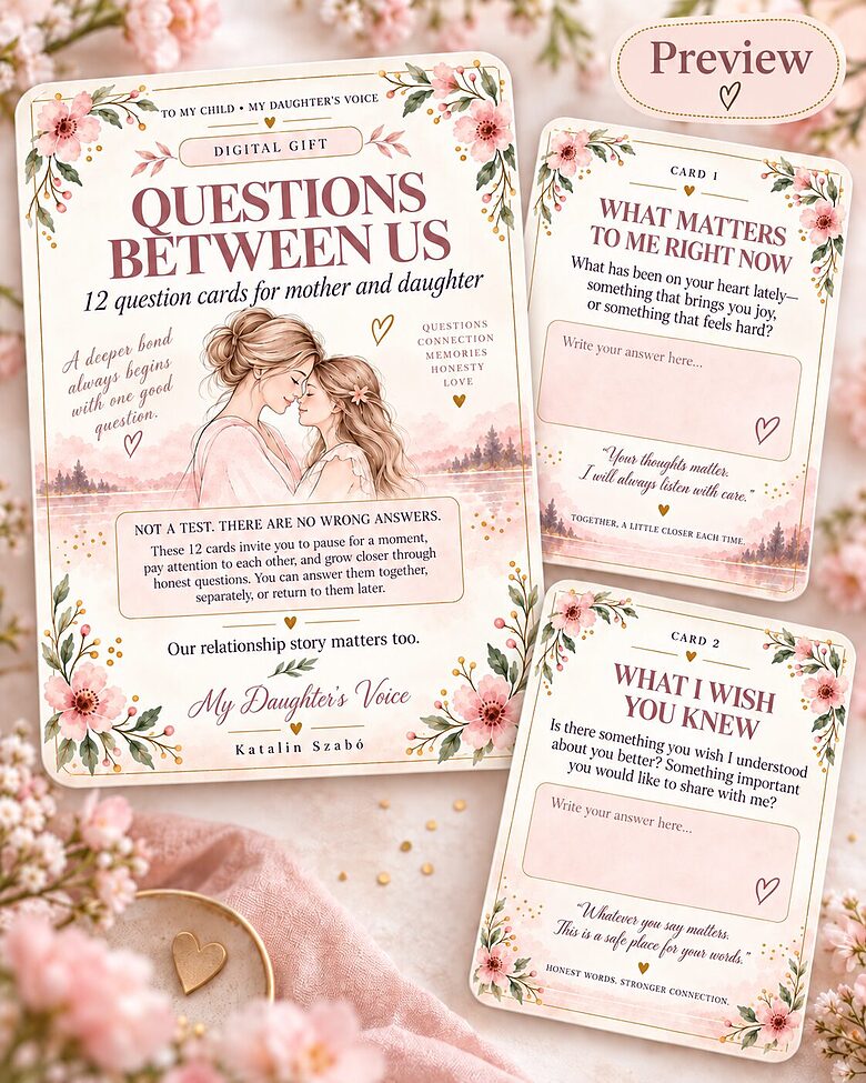 To My Child – My Daughter’s Voice – Free Question Cards