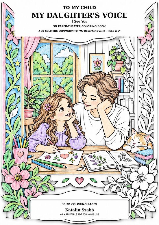 TO MY CHILD – My Daughter’s Voice – I See You – 32-Page 3D-Effect Coloring Book