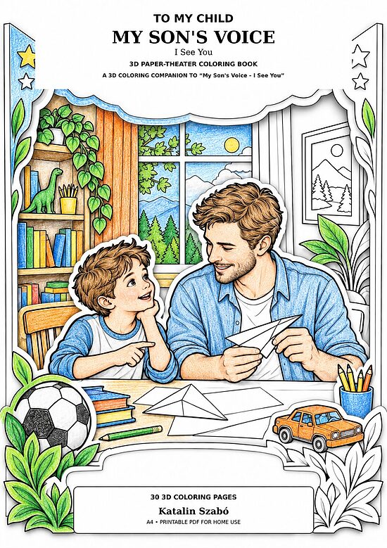 TO MY CHILD – My Son’s Voice – I See You – 32-Page 3D-Effect Coloring Book