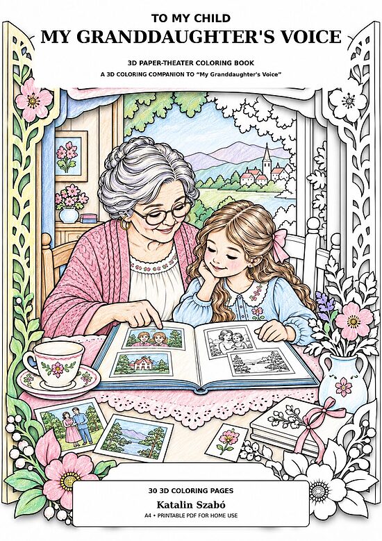TO MY CHILD – My Granddaughter’s Voice – 32-Page 3D-Effect Coloring Book