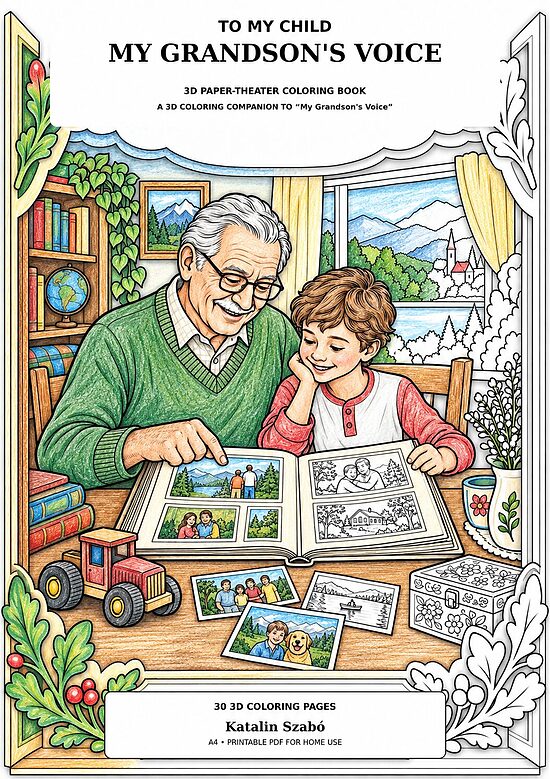 TO MY CHILD – My Grandson’s Voice – 32-Page 3D-Effect Coloring Book