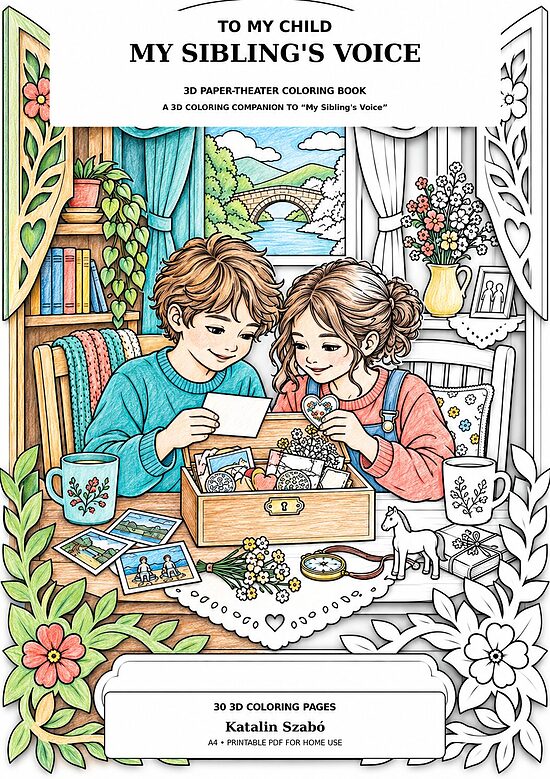 TO MY CHILD – My Sibling’s Voice – 32-Page 3D-Effect Coloring Book