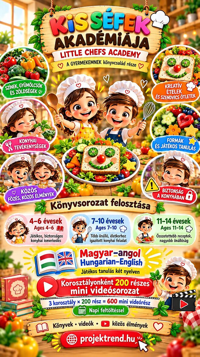 Kis Séfek Akadémiája – a magyar–angol konyhai kalandok eredeti bemutatóképe