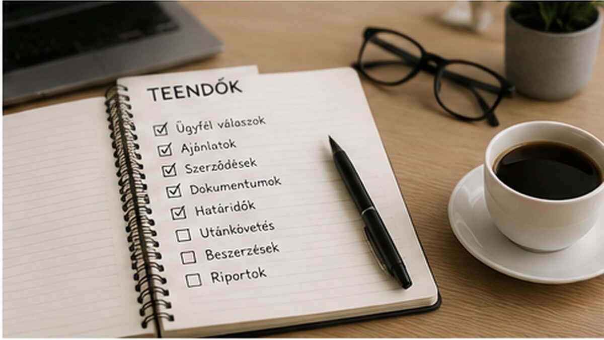 A felhalmozódott teendők rendezett listája